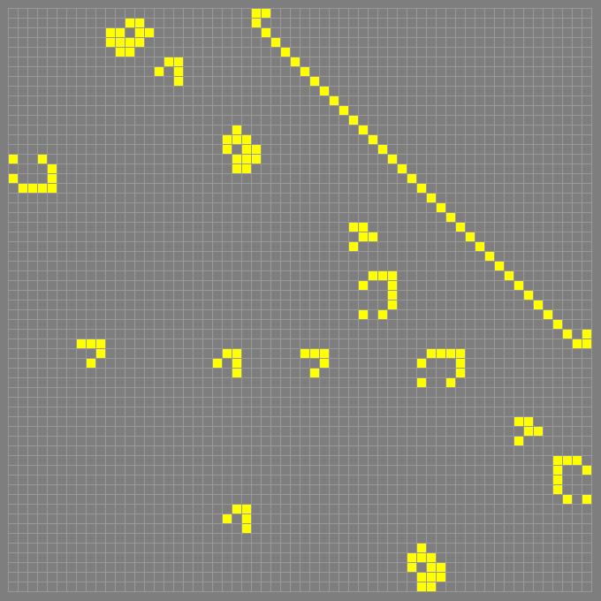 Game of Life pattern ’line-cutting_reaction’