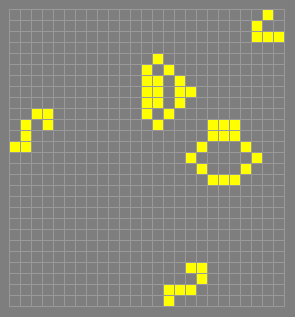 Game of Life pattern ’queen_bee_shuttle_pair’