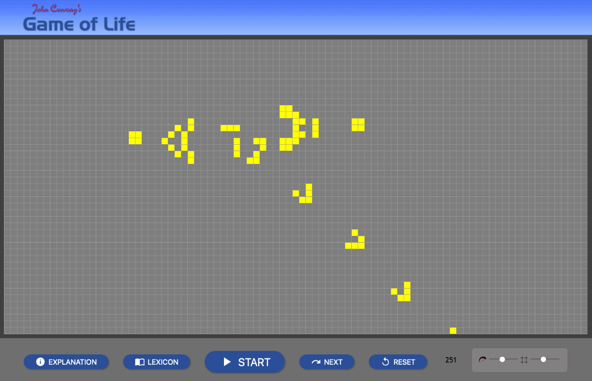 The Game of Life - John Conway's cellular automaton simulation in